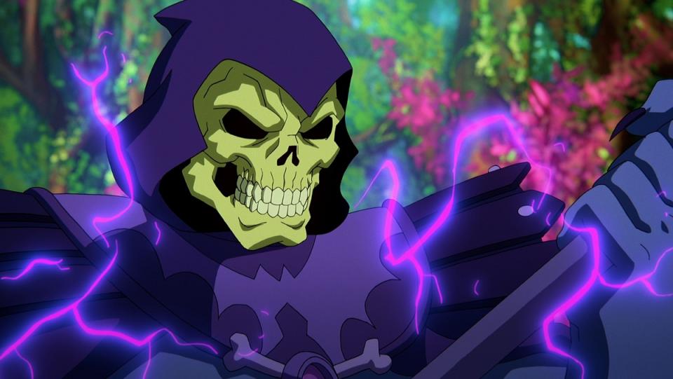 An animated Skeletor in Masters of the Universe, voiced by Mark Hamill