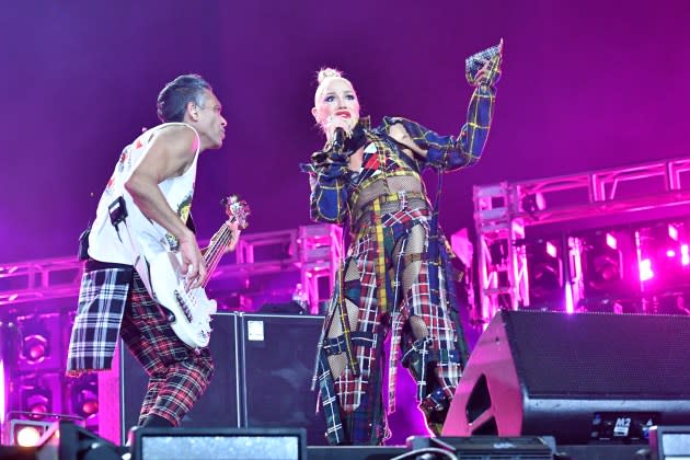 Gwen Stefani and No Doubt perform during the Coachella Valley Music and Arts Festival at the Empire Polo Club in Indio, California, on April 13, 2024.  - Credit: Valerie Macon/AFP via Getty Images