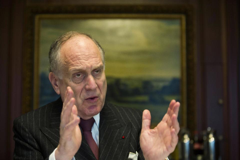 The president of the World Jewish Congress Ronald Lauder anwers to questions during an interview with The Associated Press at a hotel in Berlin, Thursday, Jan. 30, 2014. Lauder says Germany must make a stronger effort to identify and return thousands of looted art pieces the Nazis took from the Jews. He told The Associated Press on Thursday that Nazi-looted art still hangs in German museums, government offices and private collections. Lauder says the country’s legislation needs to be changed in order to facilitate its return. (AP Photo/Markus Schreiber)