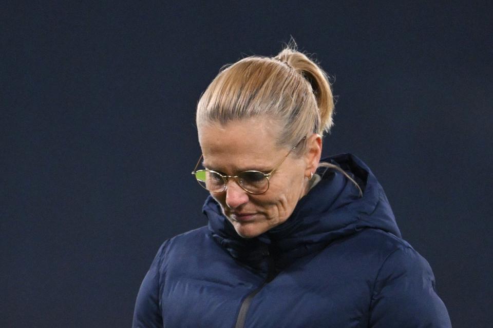 Speechless: Sarina Wiegman thought England had done enough to seal a Nations League finals berth (Getty Images)