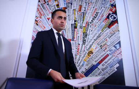 Luigi Di Maio of the 5-Star Movement looks on as he arrives for a news conference in Rome, Italy March 23, 2017. REUTERS/Alessandro Bianchi