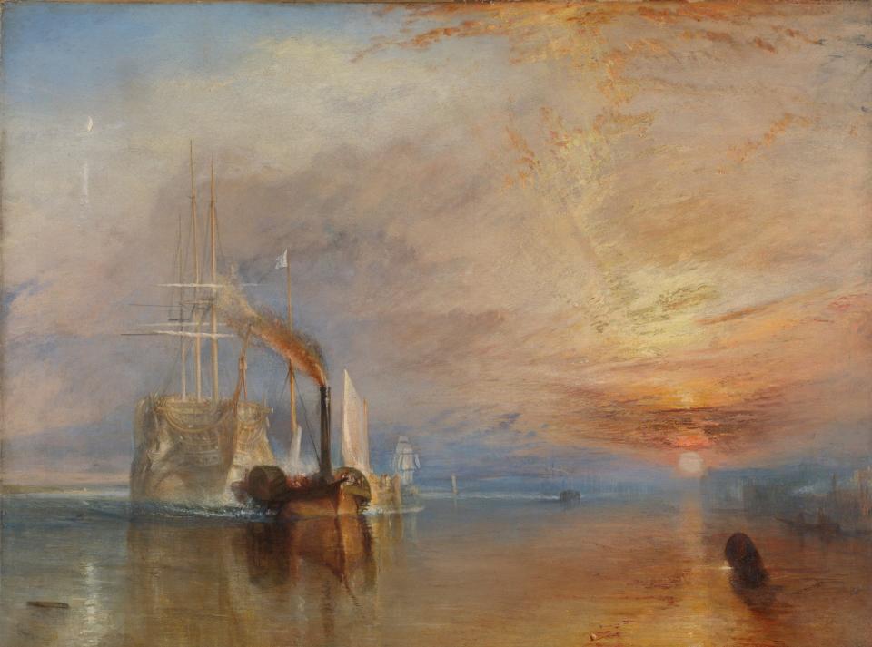 Turner's painting The Fighting Temeraire, on show at Tate Britain - The National Gallery