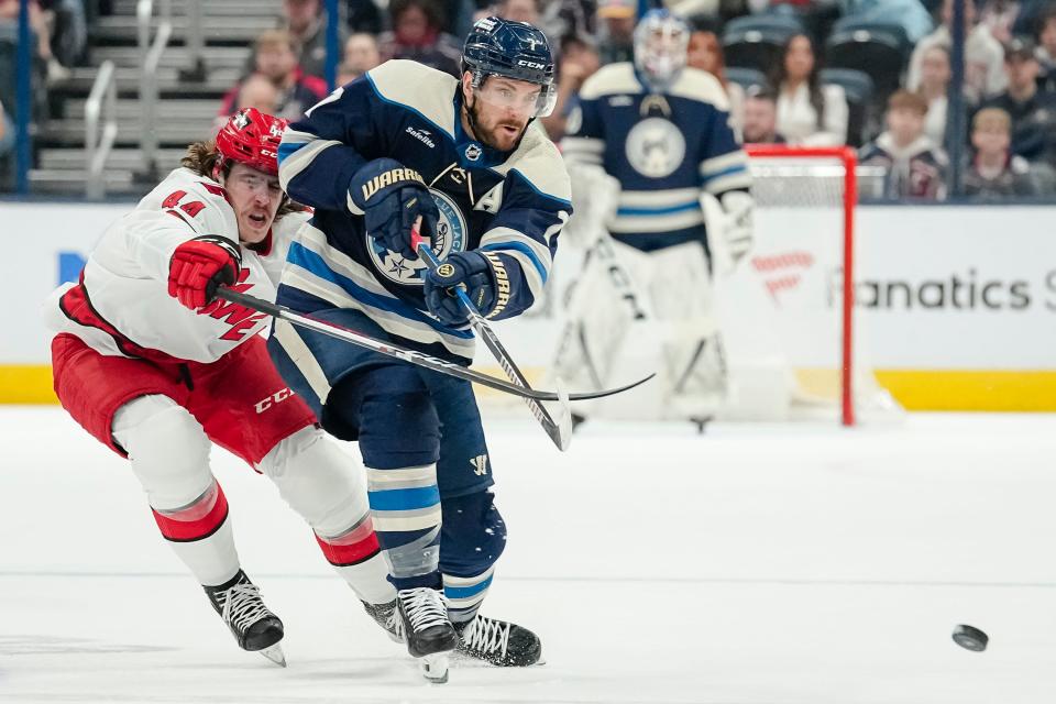 Sean Kuraly and the Blue Jackets finished this season with a record of 27-43-12.