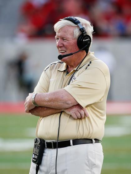 HOUSTON, TX - OCTOBER 02: Head coach George O&#39;Leary of the UCF Knights waits on the field during the first half of their game against the Houston Cougars at TDECU Stadium on October 2, 2014 in Houston, Texas. (Photo by Scott Halleran/Getty Images)