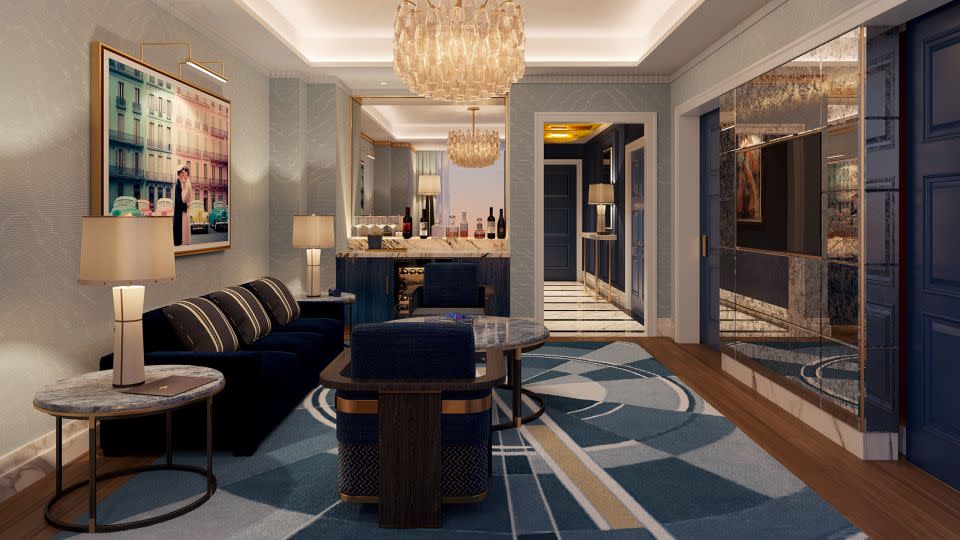 A rendering of the Fontainebleau Las Vegas' Monogram Suite shows off high style for high-rollers. - Courtesy Fontainebleau Las Vegas