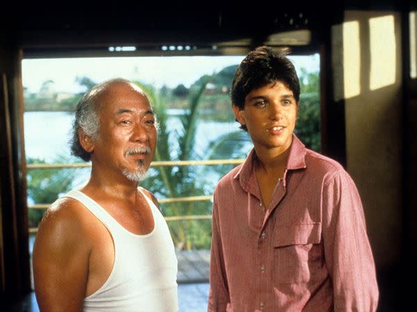 Pat Morita Ralph Macchio The Karate Kid