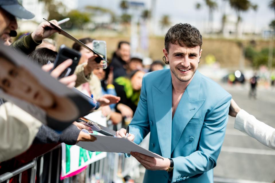 Paul Mescal at the Film Independent Spirit Awards in Santa Monica, California, earlier this month. He co-stars with Andrew Scott, Claire Foy and Josh O'Connor in forthcoming films.