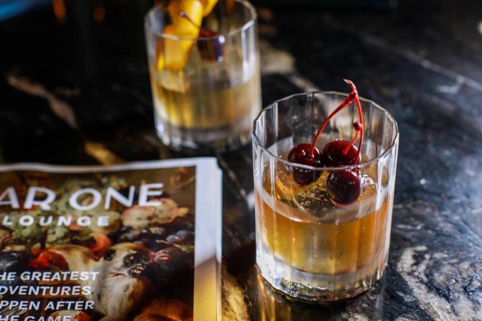 Bar One Lounge’s Manhattan is made with High West Double Rye Whiskey, sweet vermouth and Angostura bitters.