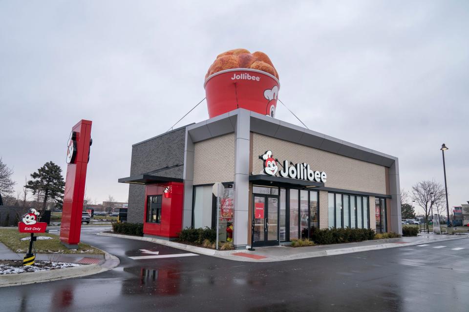 The new Jollibee fast food restaurant in Sterling Heights on Thursday, Jan. 11, 2024, the restaurant will open on Friday, Jan. 12, 2024.