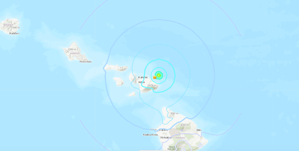 Maui earthquake (USGS)