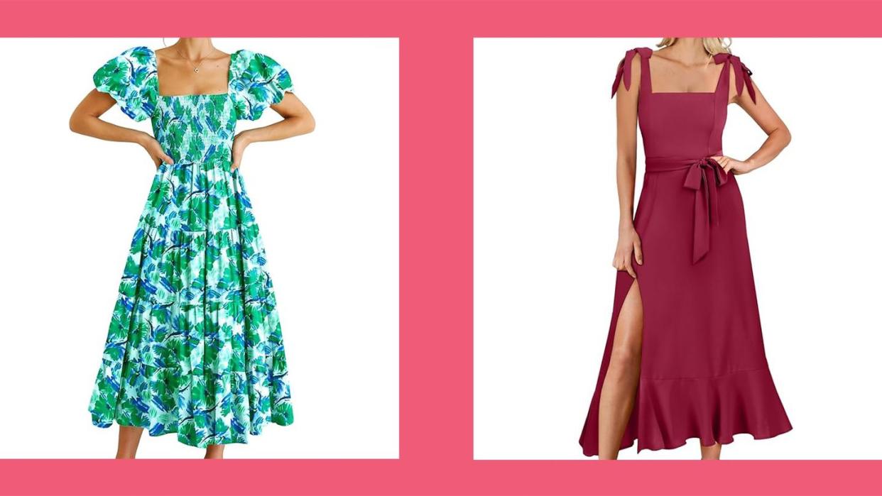 two summer wedding guest dresses on amazon