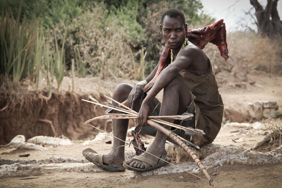 January 1: Tribe by Marianna Mosconi. 'We are in the heart of Tanzania, Africa, and at the sunset my friends decide to go for a walk to enjoy all the colours of the sky. After a few kilometers I saw villager resting before coming back to home to bring food to his family. I stayed speechless, but my camera was ready to take the picture.'