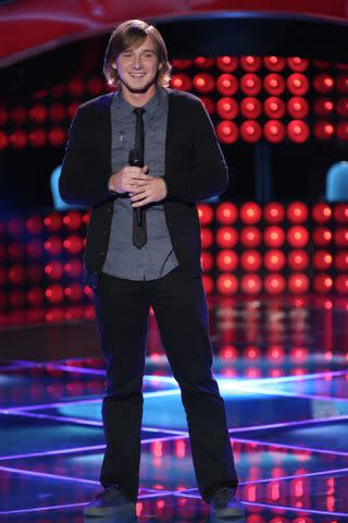 <p>Tyler Golden/NBCU Photo Bank/NBCUniversal via Getty</p> Morgan Wallen on The Voice in 2014