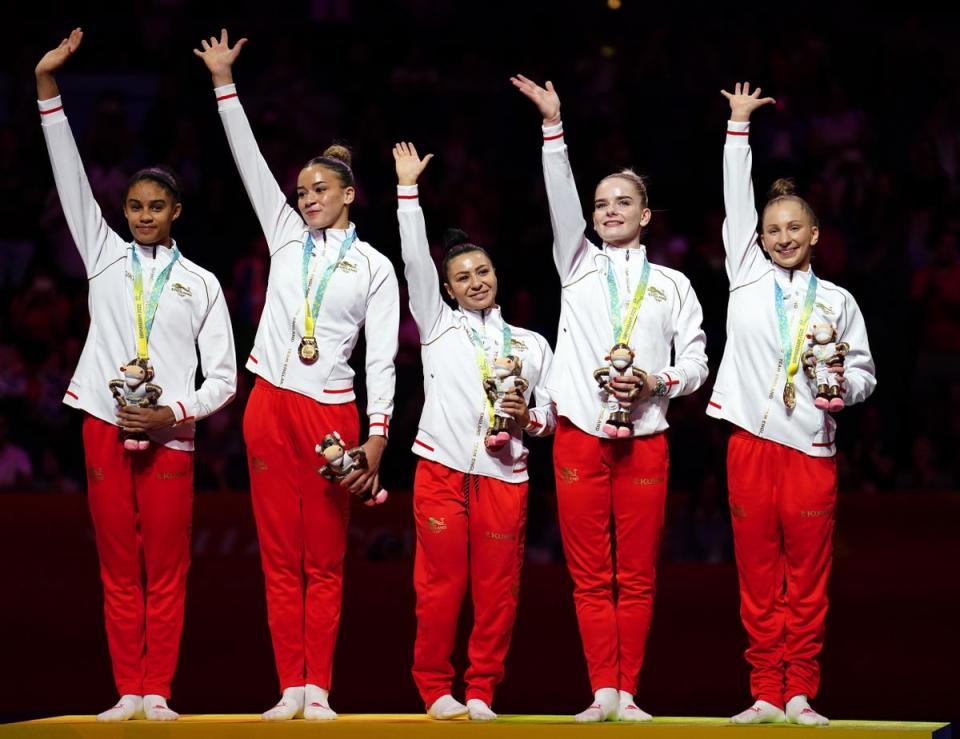 England regained their women’s team gymnastics title in Birmingham (Mike Egerton/PA) (PA Wire)