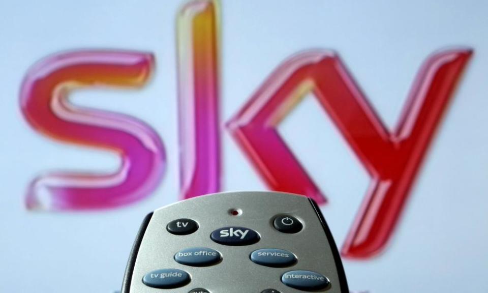 Sky logo and remote