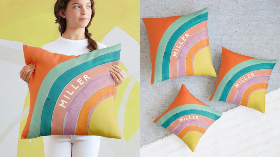 This bright pillow will put a smile on anyone's face.