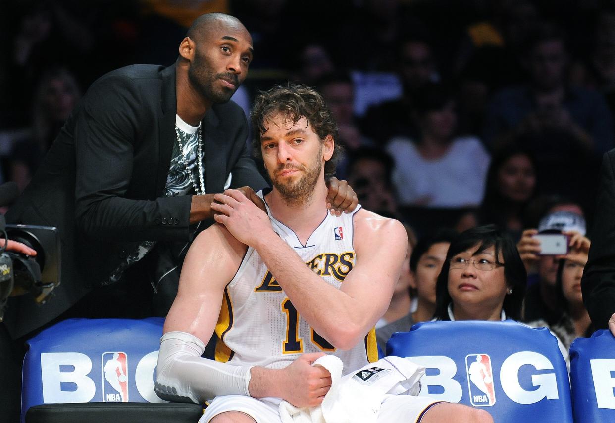 Pau Gasol and Kobe Bryant.