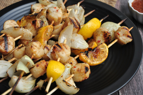 Beer & Scallop Kebabs