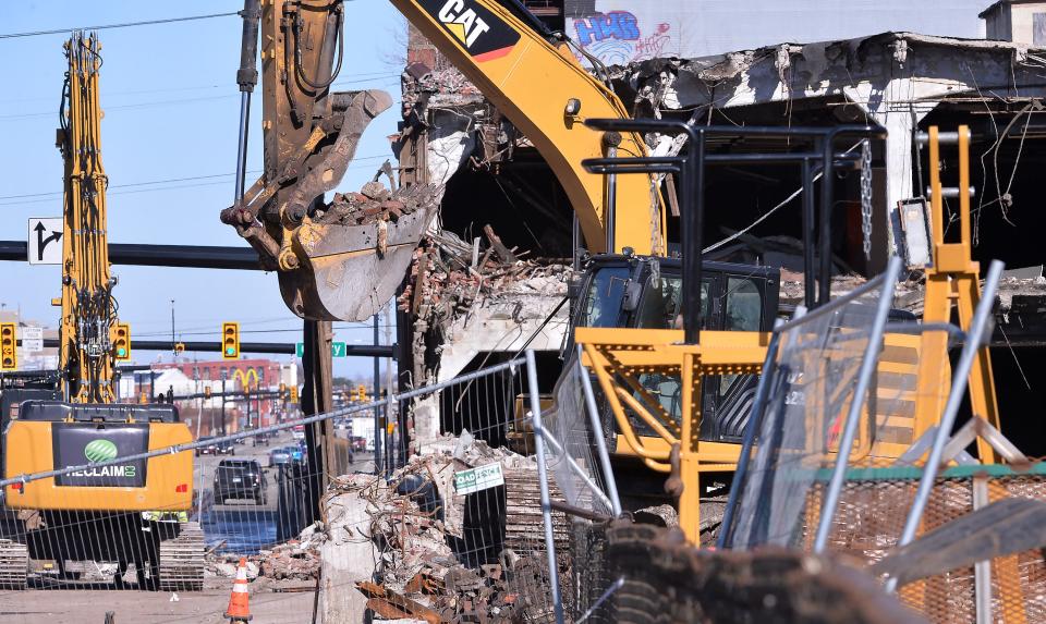 Excavators/work crews are currently demolishing the former EMI manufacturing facility along West 12th Street in Erie.