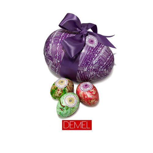 Demel nougat eggs with seal, $14 each and carton egg, $42, available until April 26 and 29 respectively; demel.com