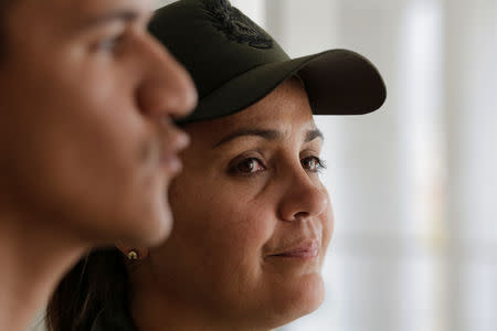 Venezuelan National Guard Kari Castro Marquez attends an interview with Reuters in Cucuta, Colombia February 24, 2019. REUTERS/Marco Bello