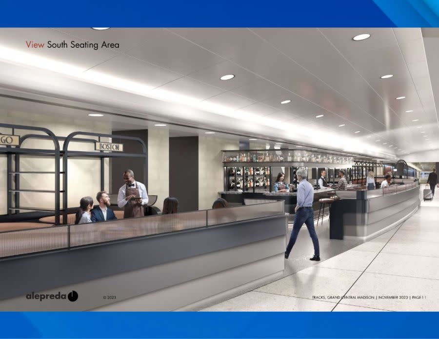 Rendering of the new Tracks Raw Bar & Grill set to open at Grand Central Madison (Credit: MTA)