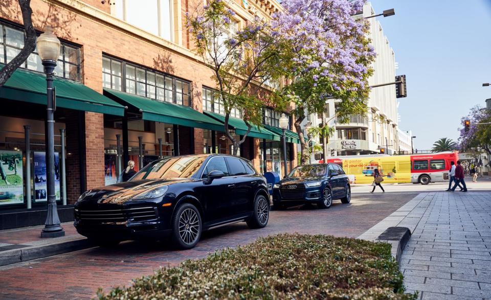 <p>2019 Porsche Cayenne and 2018 Audi Q7</p>