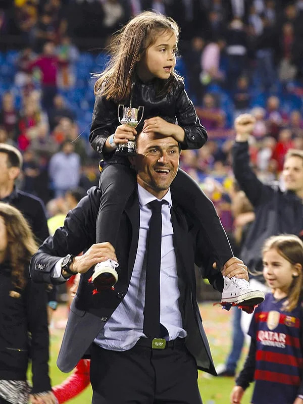 Luis Enrique y su hija Xana