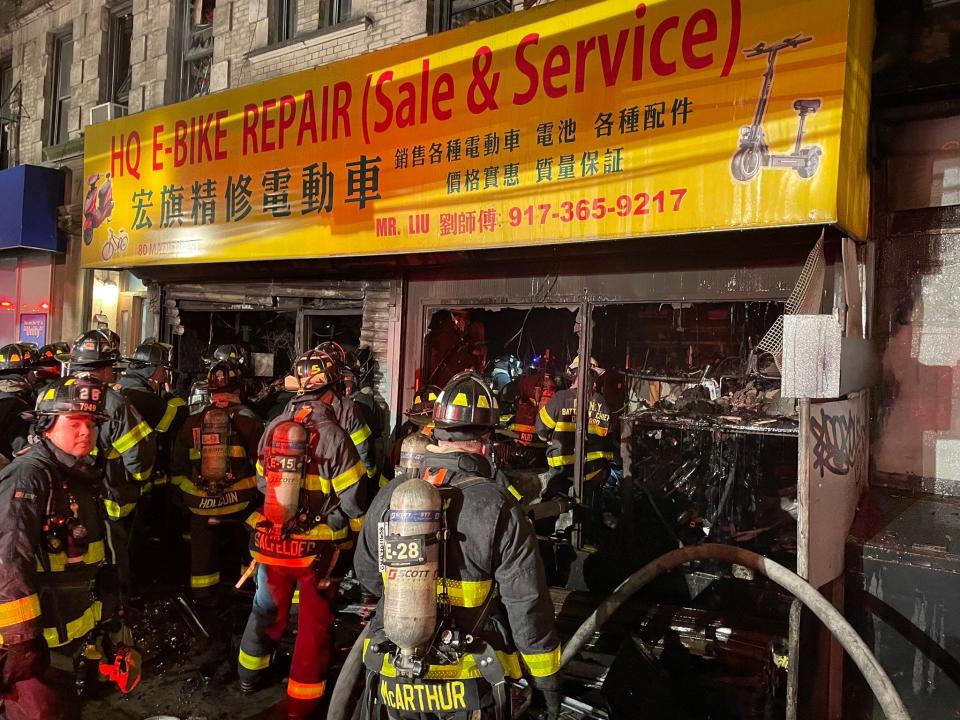 At least four people are dead and two in critical condition after fire at an e-bike repair shop in NYC.