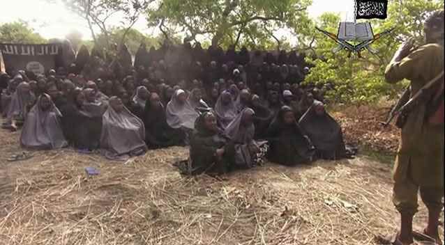 The missing school girls abducted by the group in April. Picture: AP