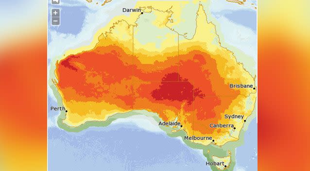 Melbourne and Sydney are expecting a top of 29, while Adelaide will swelter at 37. Photo: BOM