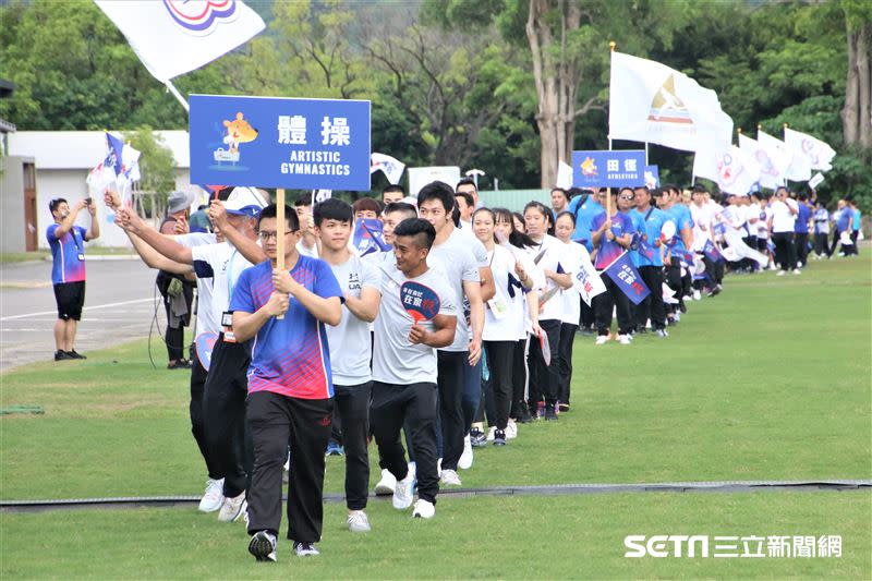 東奧模擬賽開幕式依各項目進場。（圖／記者劉家維攝影）