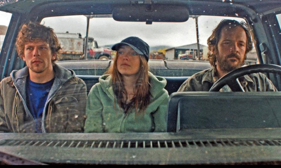 Jesse Eisenberg, Dakota Fanning and Peter Sarsgaard in Night Moves.