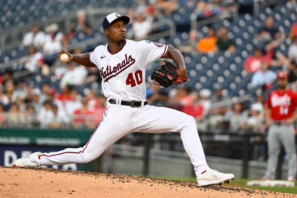 Washington Nationals starting pitcher Josiah Gray