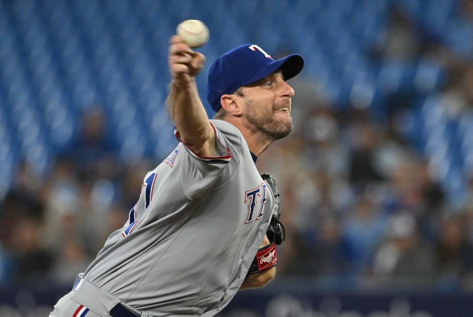 Max Scherzer will start World Series Game 3 for the Texas Rangers.