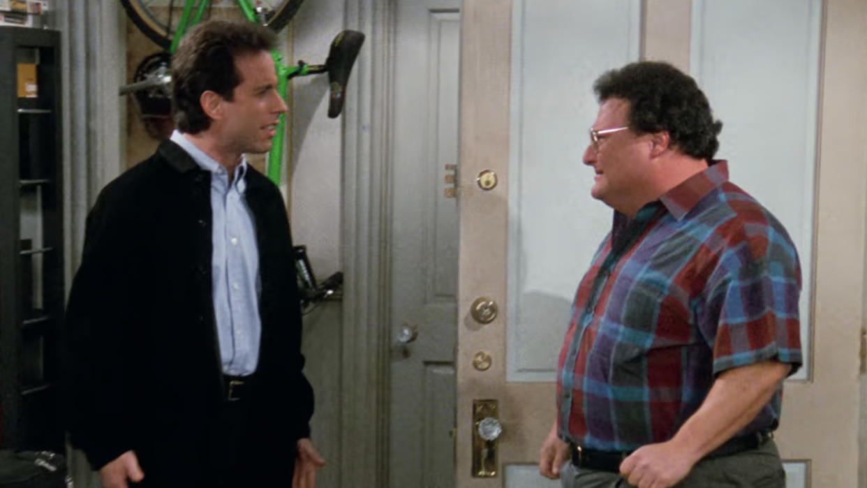  Jerry Seinfeld and Wayne Knight on Seinfeld. 