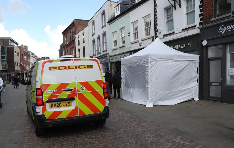 <p>Forensic archaeologists have been undertaking exploratory work at a Gloucester cafe</p> (PA Wire)