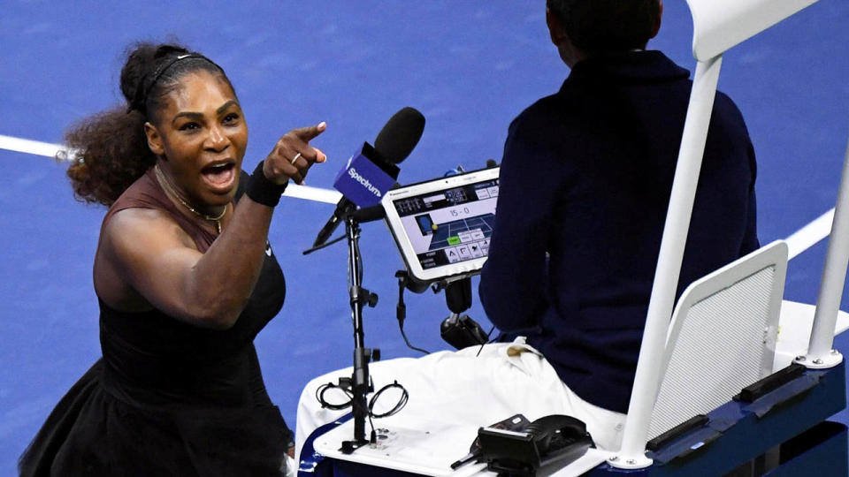 Serena fumed at chair umpire Carlos Ramos. Image: Getty