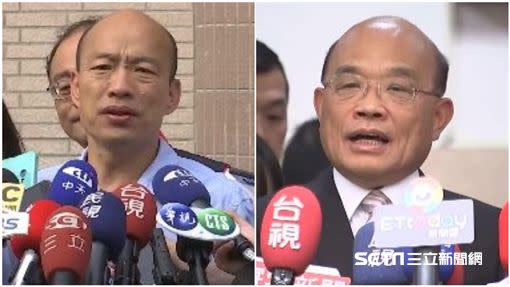 高雄市長韓國瑜，行政院長蘇貞昌。（組合圖）