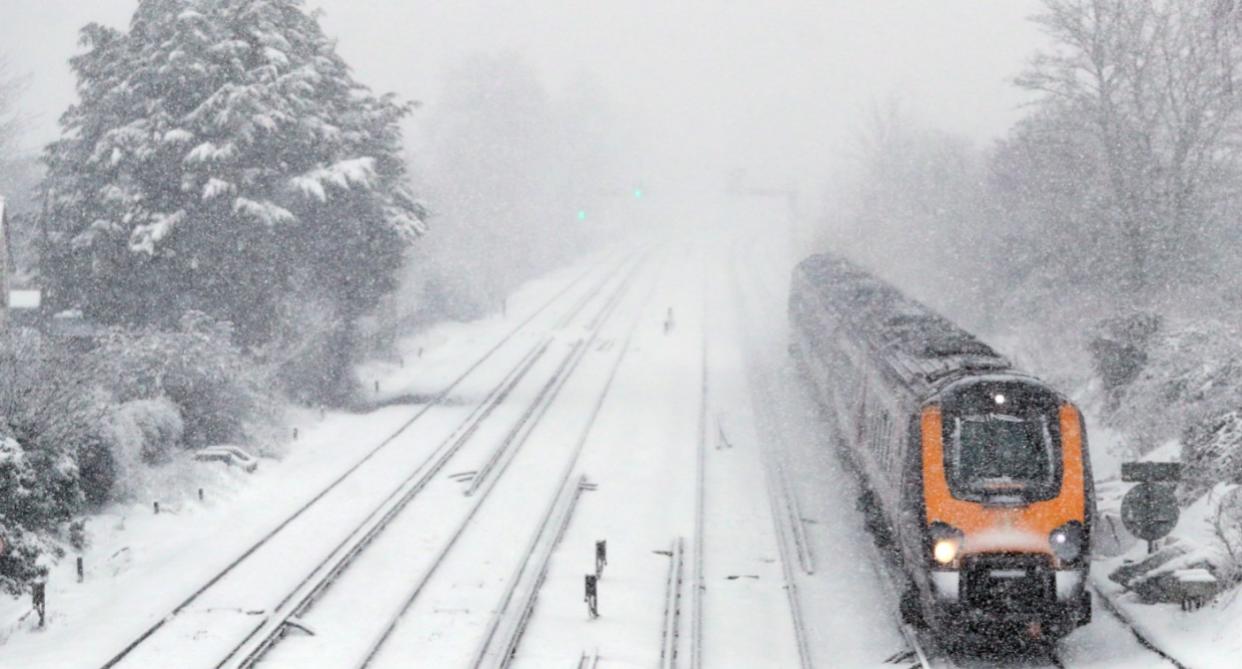 Commuters were affected after trains were cancelled by icy conditions on Thursday morning (GETTY)