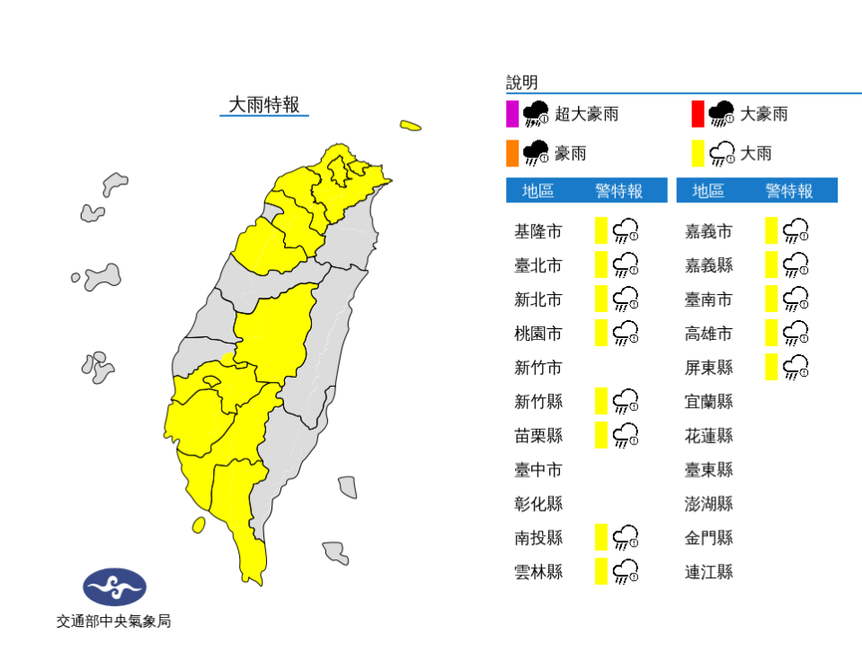 （圖取自中央氣象局網站）