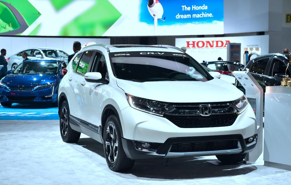 The 2018 Honda CR-V on display at the 2017 LA Auto Show in Los Angeles, California on November 30, 2017.