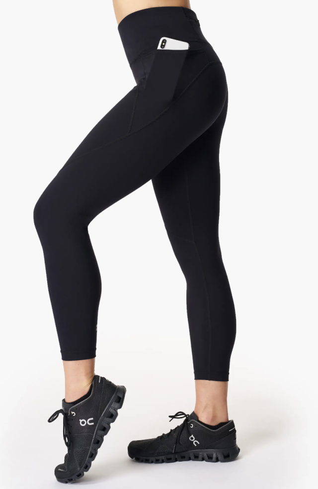 Averno Women Gym Wear Tights/Activewear With One Sided Pocket And