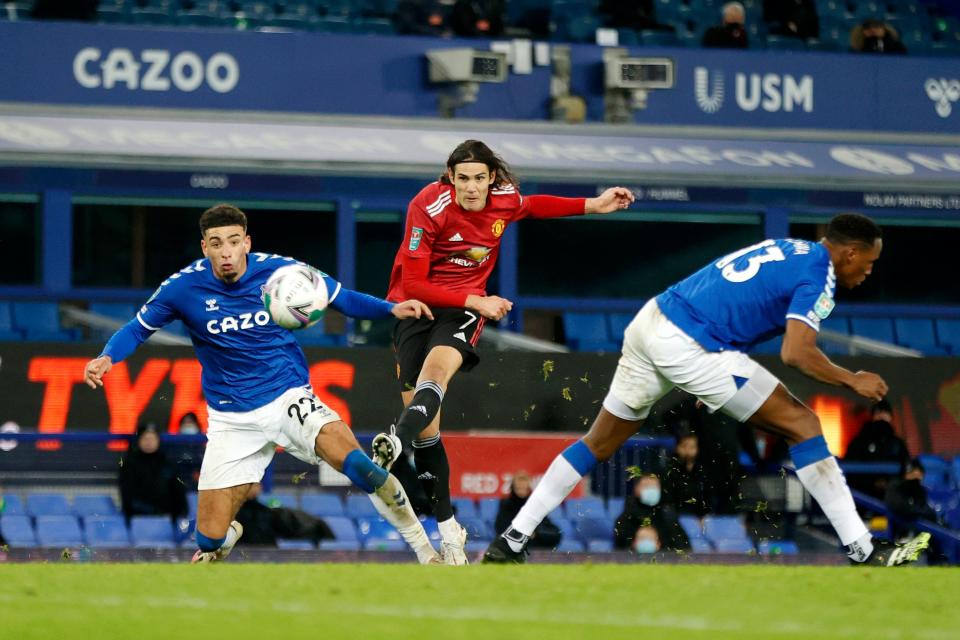 Edinson Cavani scored in the 88th minuteGetty Images