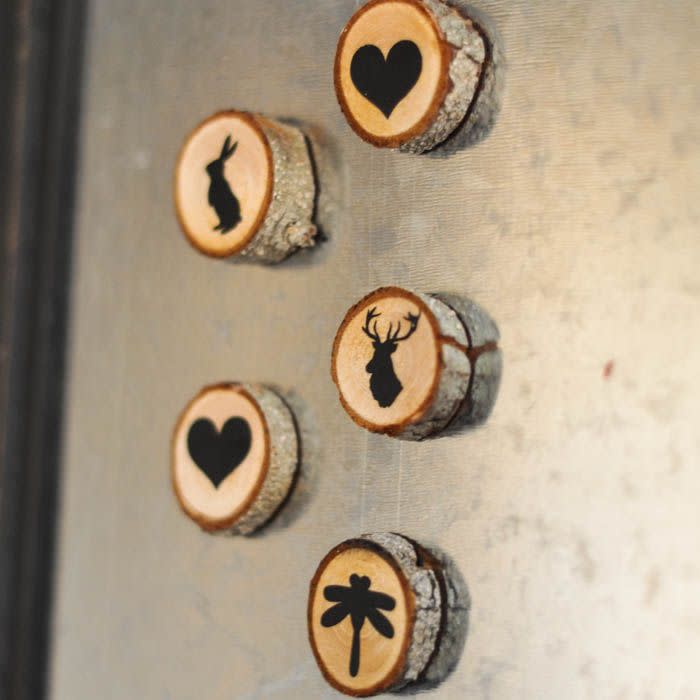 11) Wood Slice Magnets