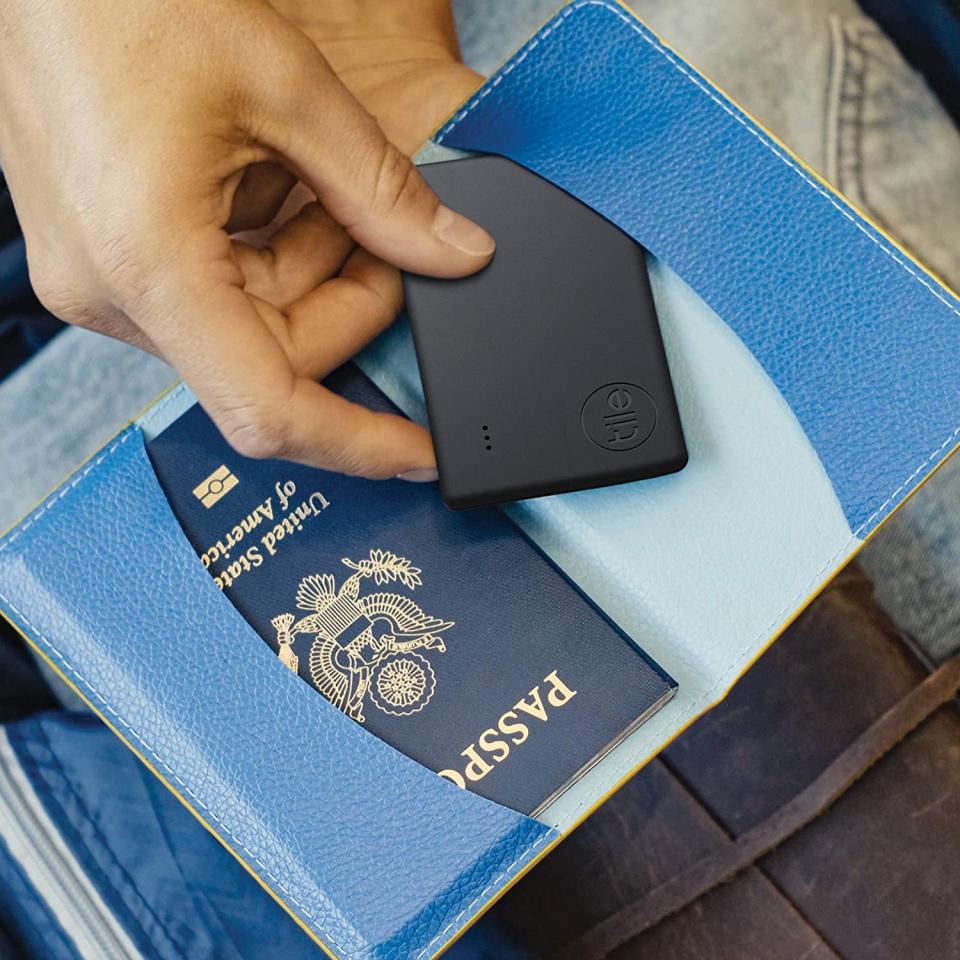 Your passport is now under the watchful eye of the Tile Slim. (Photo: Tile)