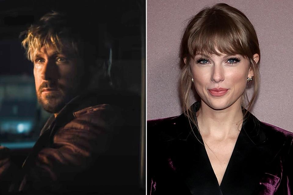 <p>Universal Pictures/ Youtube; Dimitrios Kambouris/Getty</p> Ryan Gosling and Taylor Swift