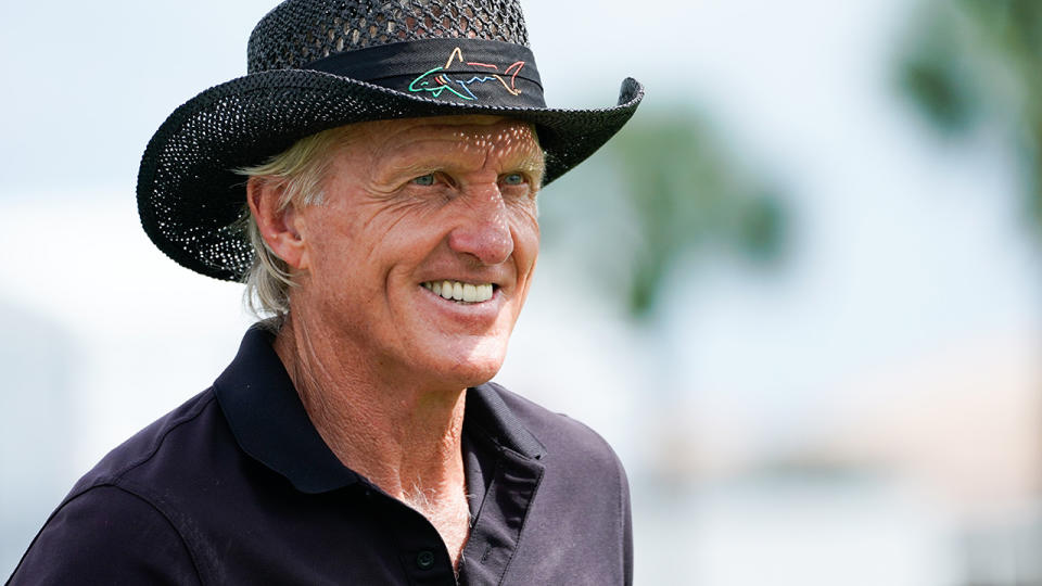 Greg Norman, pictured here in action at the Honda Classic Pro-Am in 2019. 