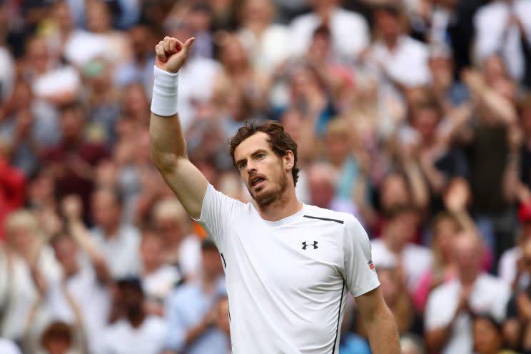 Andy Murray earned a long standing ovation at Centre Court. (Getty)