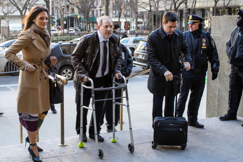 Film producer Harvey Weinstein arrives with his attorney Donna Rotunno at New York Criminal Court in the Manhattan borough of New York City